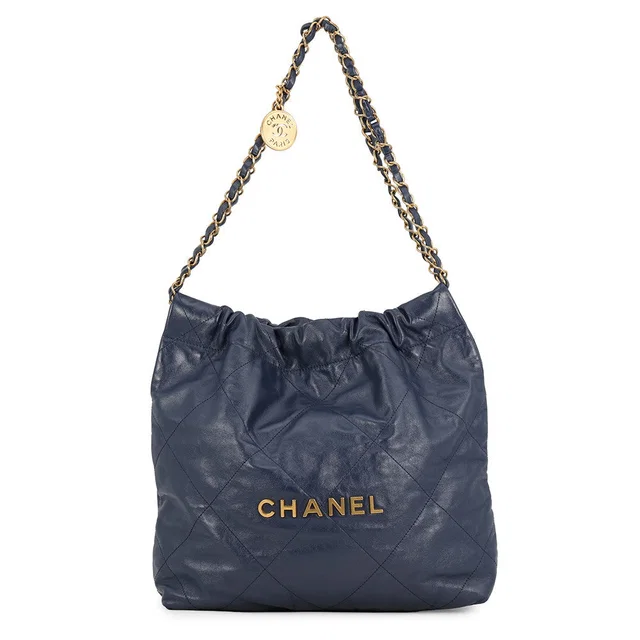 Chanel CHANEL22 ChainShoulder Bag NavyAS3260 Shiny Calf Leather Size Small in Calfskin from GALLERY RARE