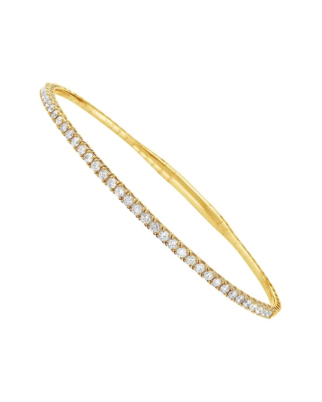 Forever Creations Signature Forever Creations 14K 4.00 ct. tw. Lab Grown Diamond Flexible Bangle Bracelet, image 1 of 1 from Rue La La