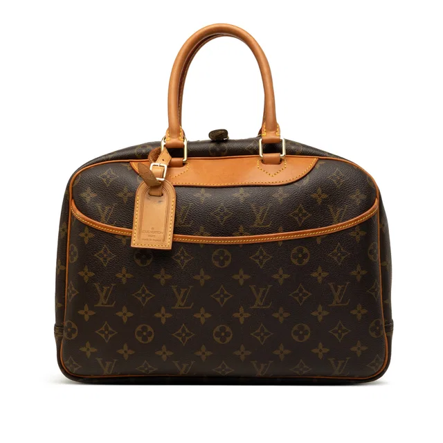 Brown Louis Vuitton Monogram Deauville Handbag in Brown Coated canvas from Designer Revival