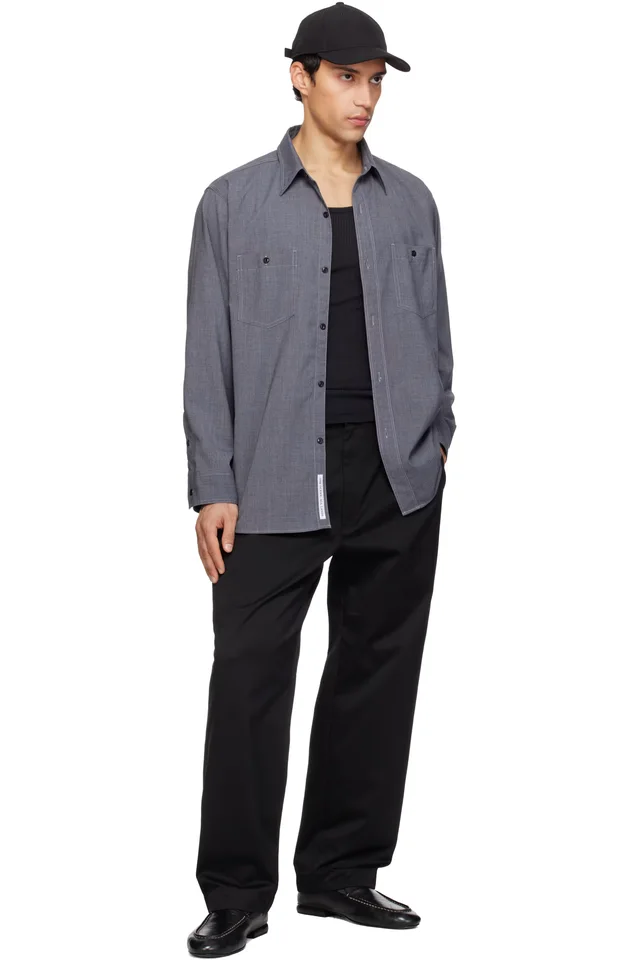 nanamica Gray Polyester Wool Field Shirt, photo 4 of 4 from SSENSE