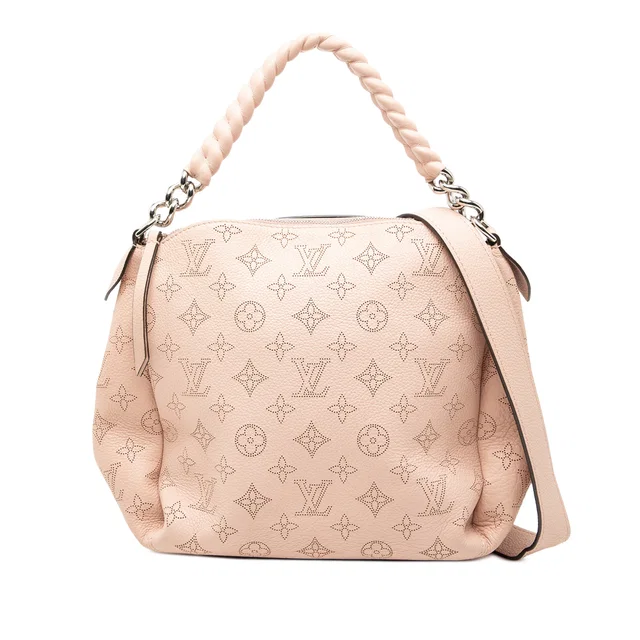 Pink Louis Vuitton Monogram Mahina Babylone Chain BB Satchel in Pink Leather from Designer Revival