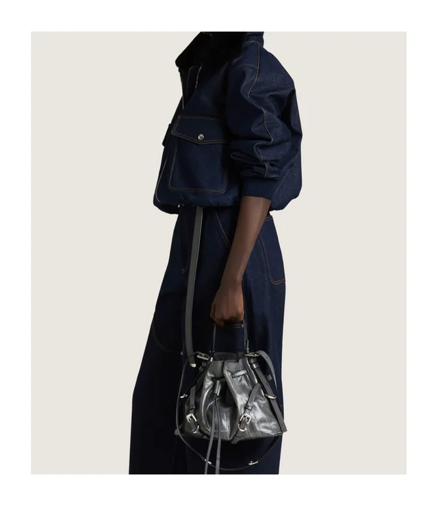 Givenchy Shearling Collar Zip-Up Denim Jacket, photo 5 of 9 from SENSER