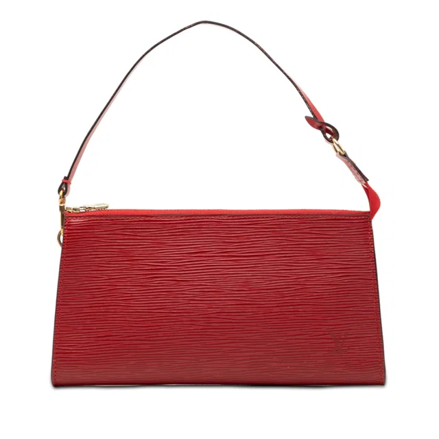 Red Louis Vuitton Epi Pochette Accessoires Shoulder Bag in Red Leather from Designer Revival