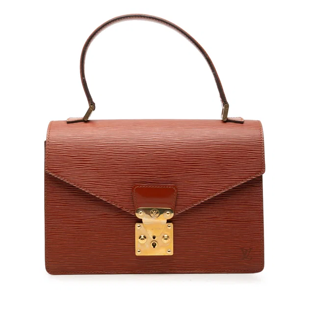 Brown Louis Vuitton Epi Concorde Handbag in Brown Leather from Designer Revival
