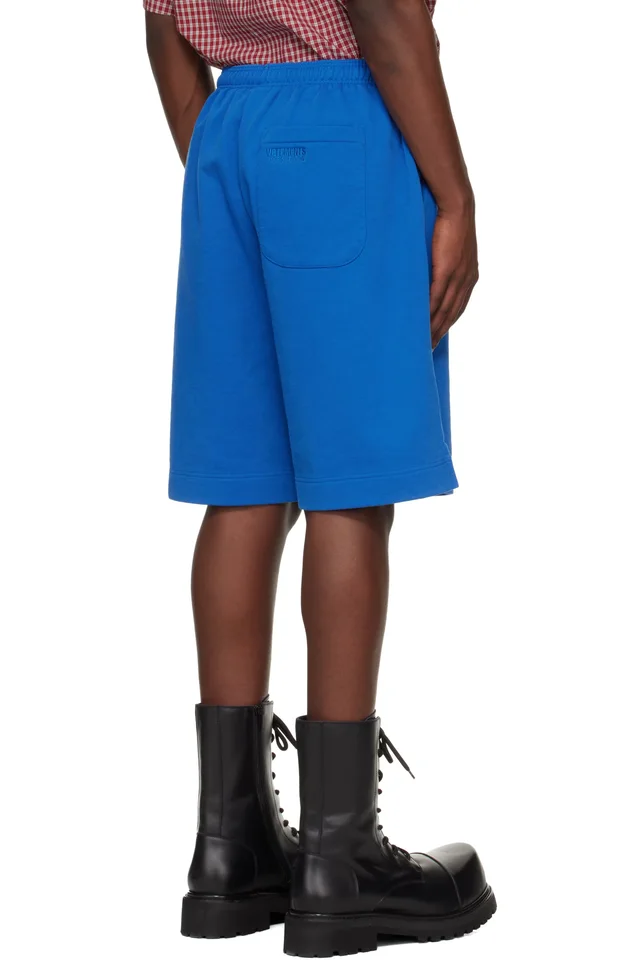 VETEMENTS Blue 'Alaska' Tourist Shorts, photo 3 of 4 from SSENSE