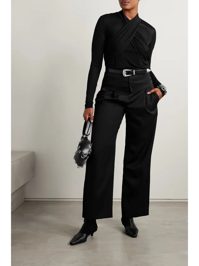 ISABEL MARANT Staya straight-leg wool-twill pants in Black, photo 2 of 2 from NET-A-PORTER (Canada)