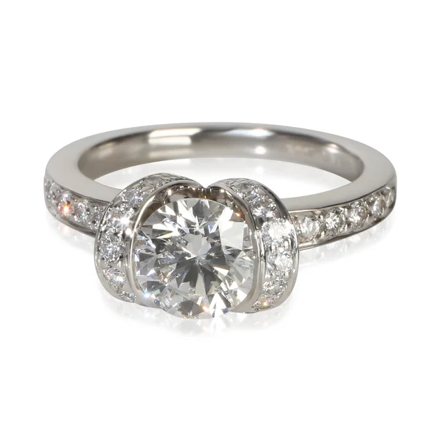 Tiffany & Co. 0.9 ct Round Brilliant Diamond Ribbon Engagement Ring from myGemma