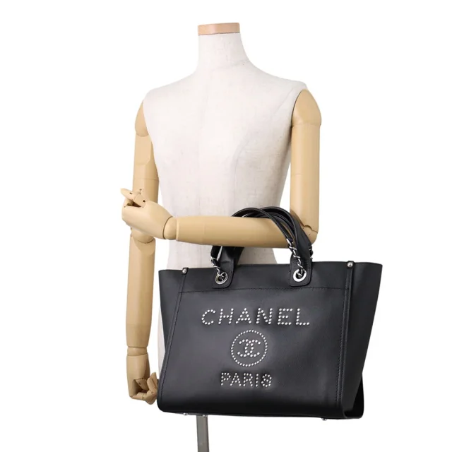 Chanel Deauville Studded 2WAY Chain Tote BlackA57069 Caviar Leather in Caviar leather from GALLERY RARE, photo 6 of 17
