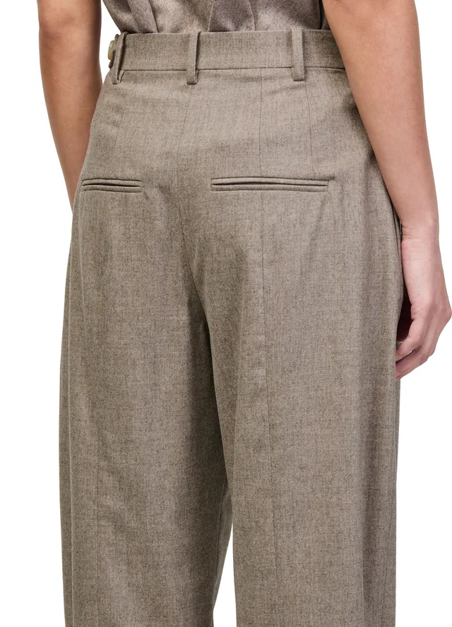 KHAITE Dugan pants in Metallized 100% cotton, photo 4 of 5 from 24S (US)