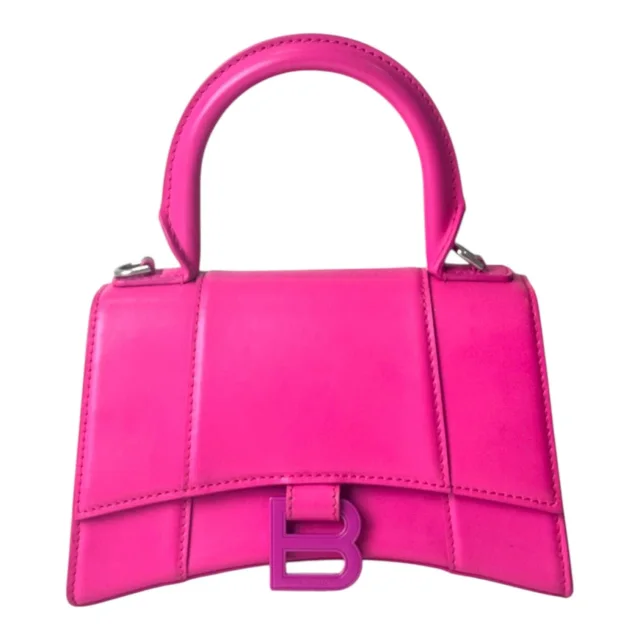 Balenciaga Mini Pink Hourglass Bag with Strap in Pink from Luxury Promise, photo 2 of 6