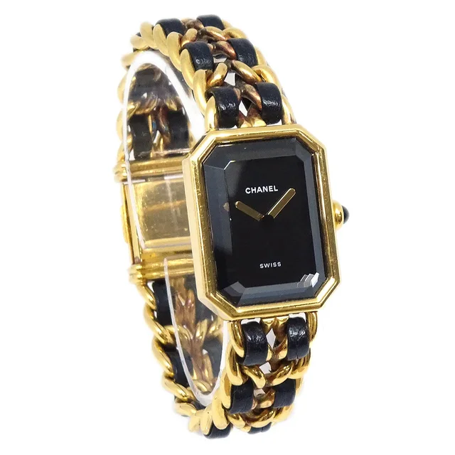 Chanel Premiere Watch #M in Leather from AMORE Vintage Tokyo