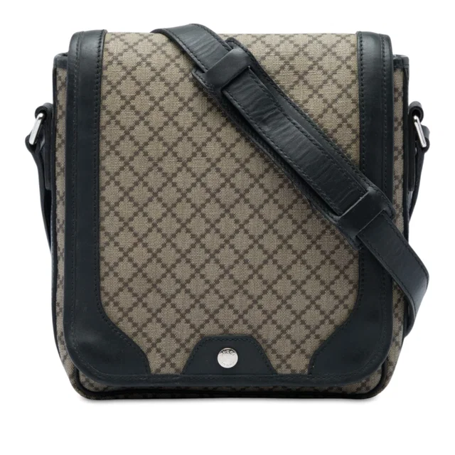 Beige Gucci Diamante Coated Canvas Crossbody in Beige Coated canvas from Designer Revival