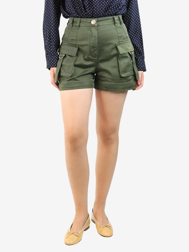 Balmain Green cargo shorts - size UK 10 in Green from Sign of the Times