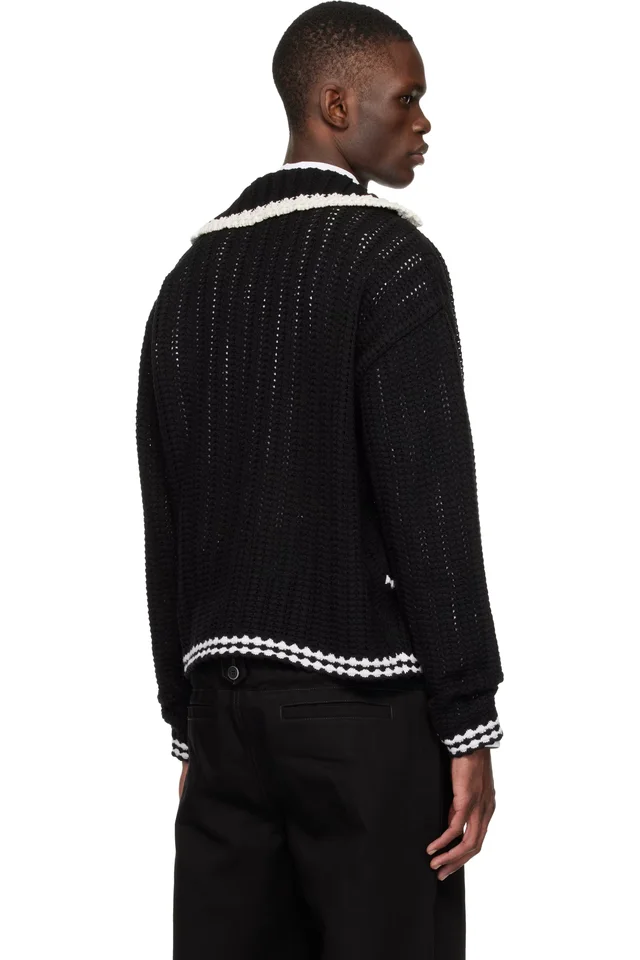 Andersson Bell Black New Fantasia Collar Cardigan, photo 3 of 4 from SSENSE