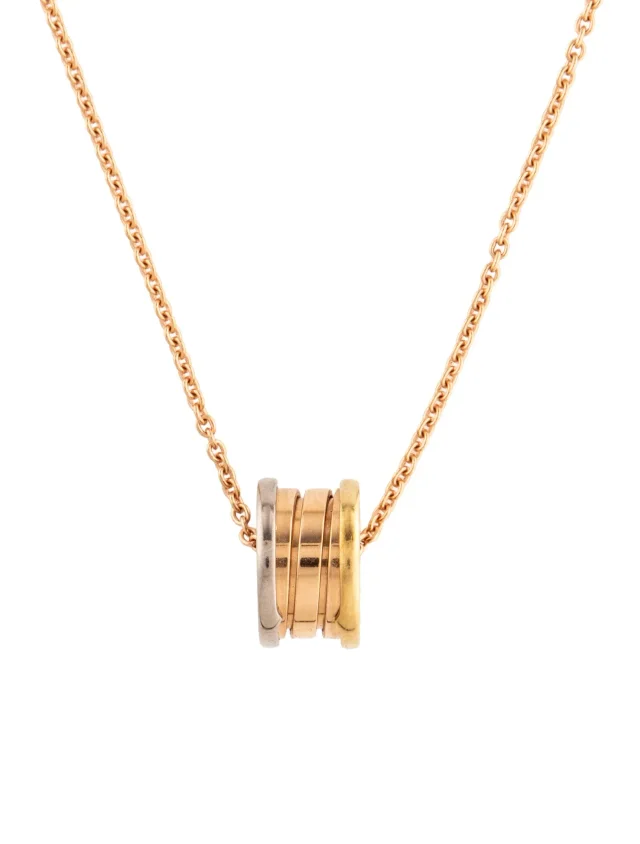 Bvlgari 18K Tricolor B.Zero 1 Pendant Necklace, 18" in multicolor from The RealReal