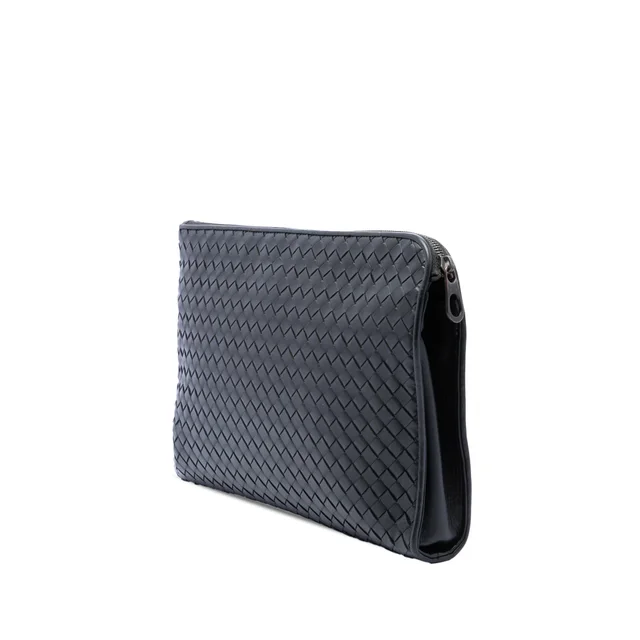 Gray Bottega Veneta Nappa Intrecciato Clutch in Grey Nappa leather from Designer Revival, photo 2 of 2