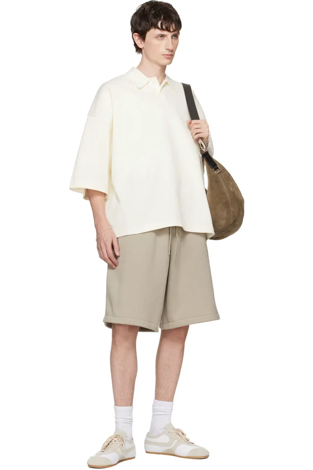 Fear of God ESSENTIALS Gray Active Trace Relaxed Shorts, photo 4 of 4 from SSENSE