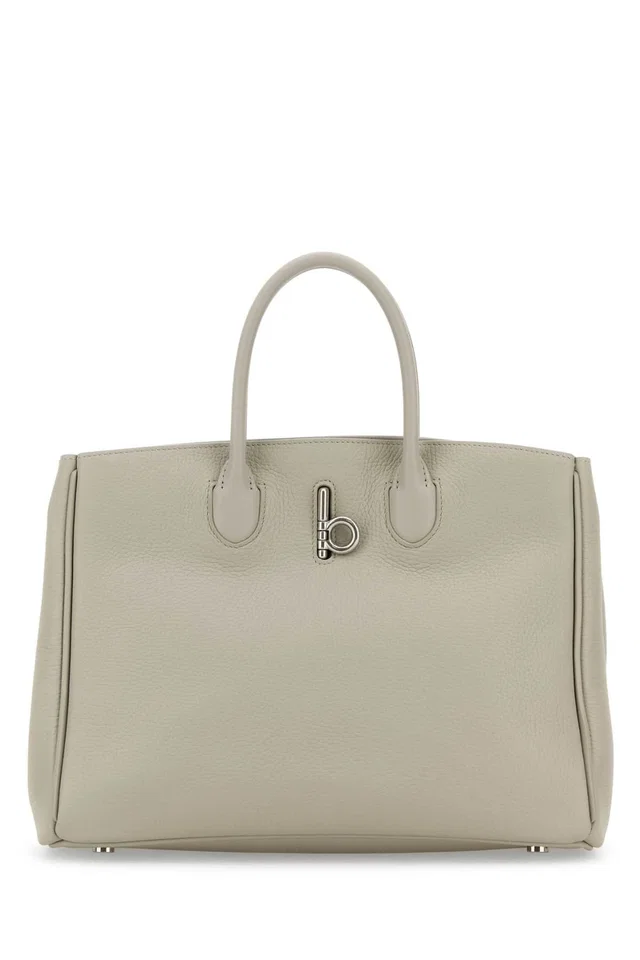 Burberry Top Handle Bag — Beige in Beige Leather from HEWI
