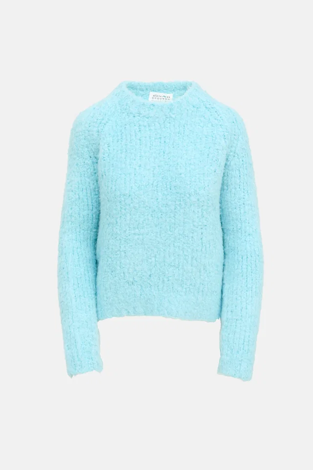 Maison Margiela Boucle Knit Slit Sweater in Wool from VSP Consignment