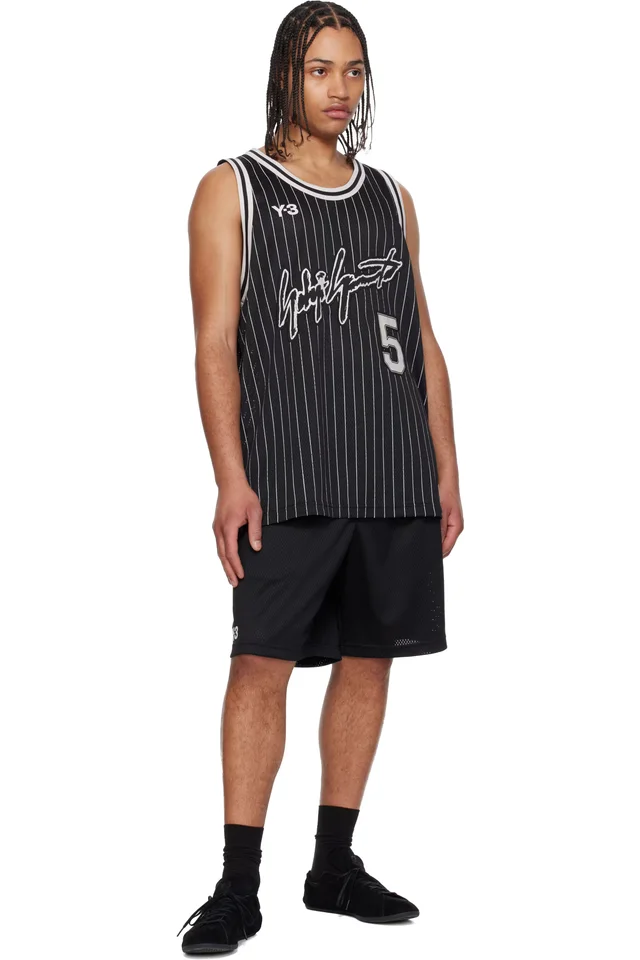 Y-3 Black Anthony Edwards Basketball Jersey, photo 4 of 4 from SSENSE