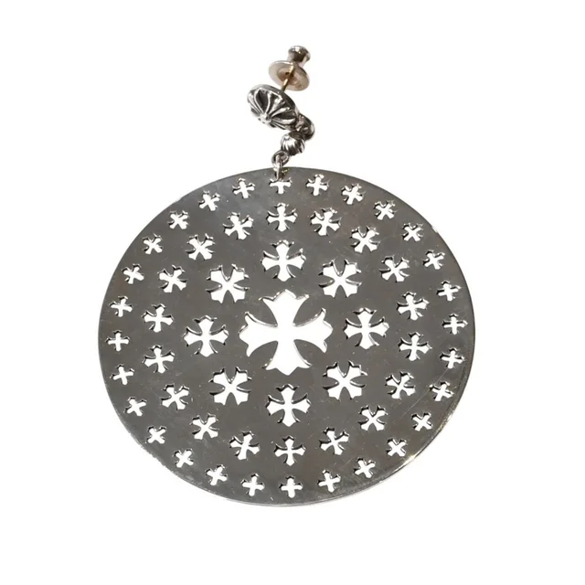 Chrome Hearts Circle CH Plus Drop Single Earrings 925 Sterling Silver in Silver from The Reluxe