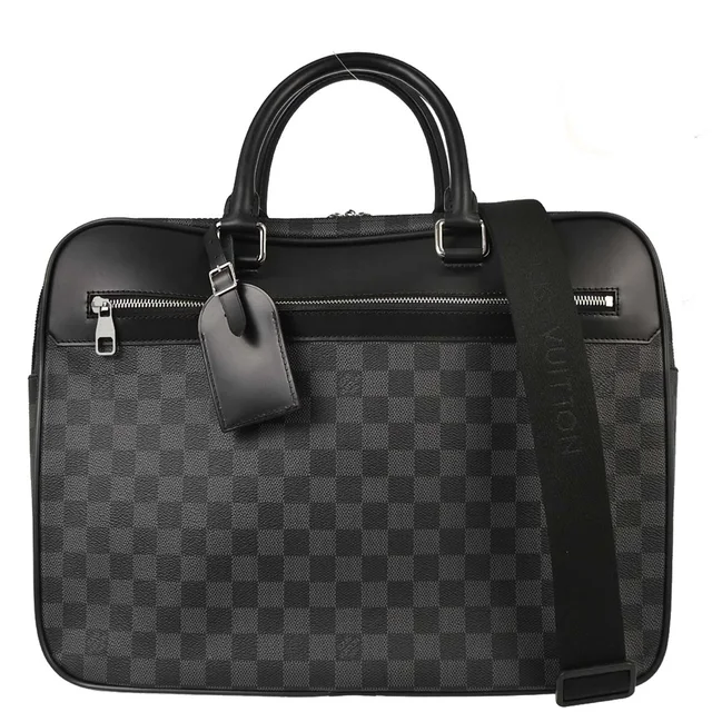 Louis Vuitton Damier Graphite Overnight Business Handbag N41004 in Grey Canvas from AMORE Vintage Tokyo