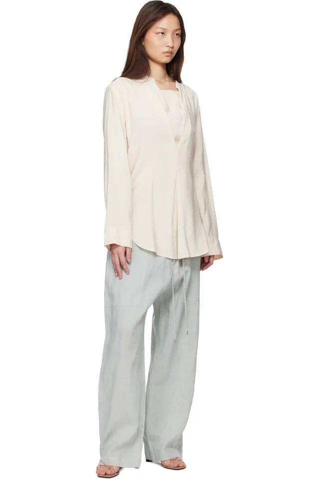 Studio Nicholson Green Attis Trousers, photo 4 of 4 from SSENSE