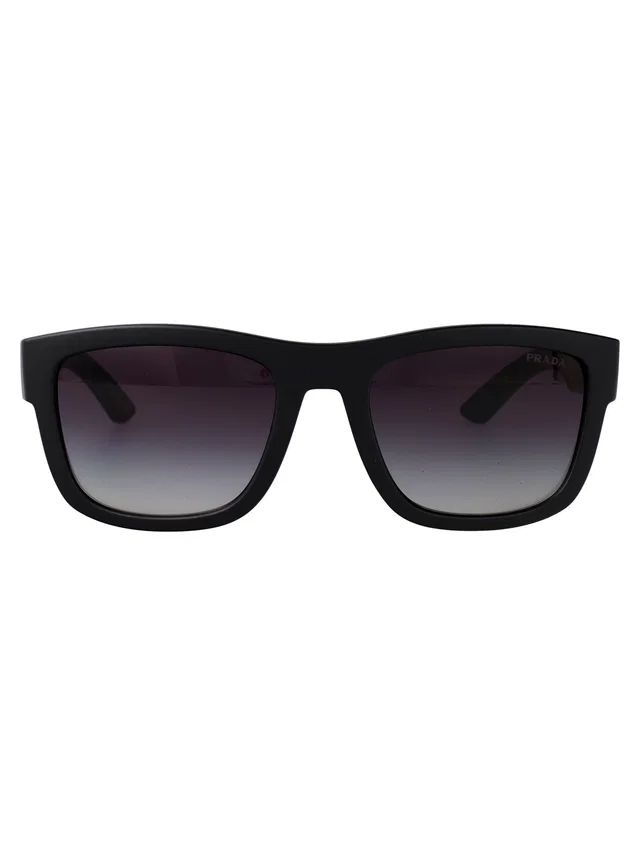 Prada 0ps Nylon Square-Frame Sunglasses — Black in Black Nylon from HEWI