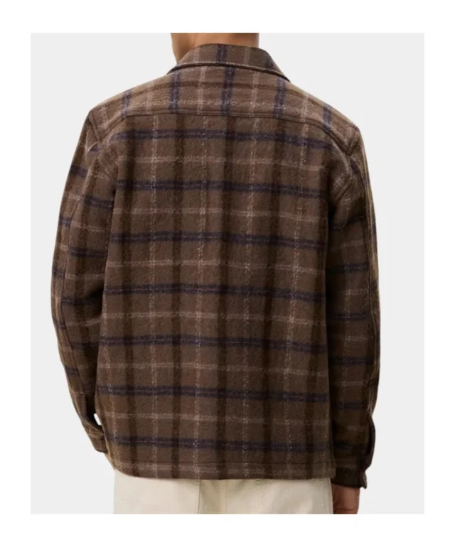 Les deux Caribou check-pattern button-up jacket, photo 3 of 4 from SENSER