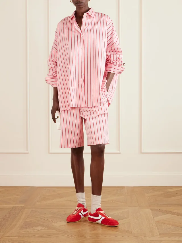DRIES VAN NOTEN Casia striped cotton-poplin shirt in Pink, photo 2 of 2 from NET-A-PORTER (Canada)