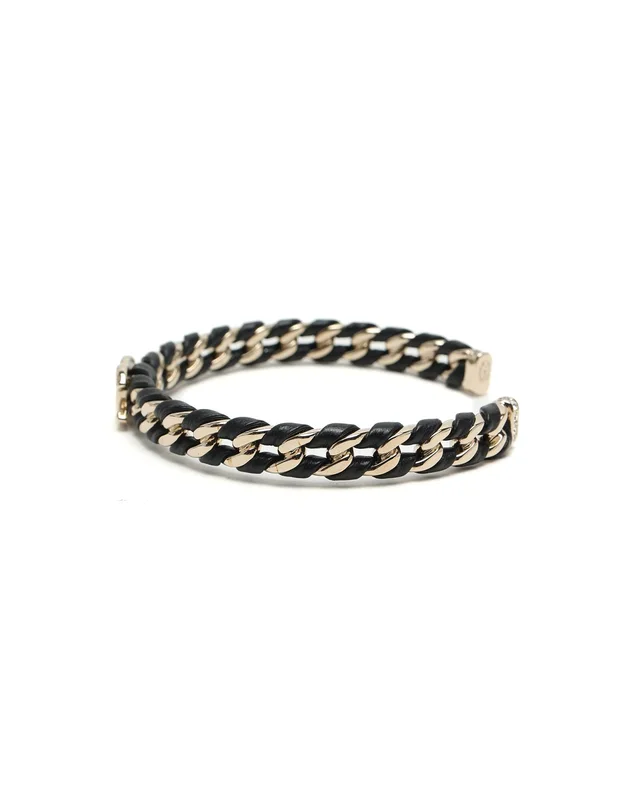 Chanel Coco Mark Leather Chain Bracelet in Leather from A Retro Tale, photo 3 of 7