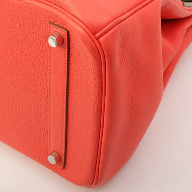 Hermès 2012 Birkin 35 Casaque Etoupe/Argile/Rose Jaipur in Taupe Clemence leather from VINTAGE QOO TOKYO, photo 10 of 11