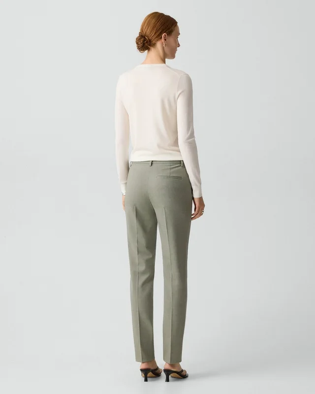 Theory Treeca Full Length Pant in Wool Gabardine, photo 4 of 6 from Theory