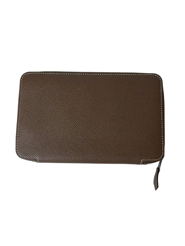 Hermès Etoupe Zip Wallet/Notebook in Taupe from Luxury Promise