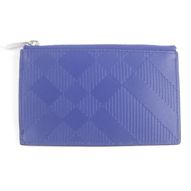 Burberry Check Pattern Leather Coin Case Card Case in Leather from LuxUness