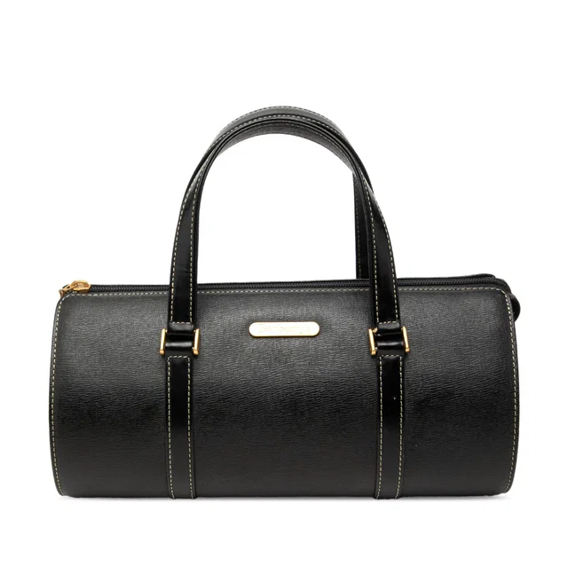 Black Burberry Leather Handbag in Black Leather from Designer Revival