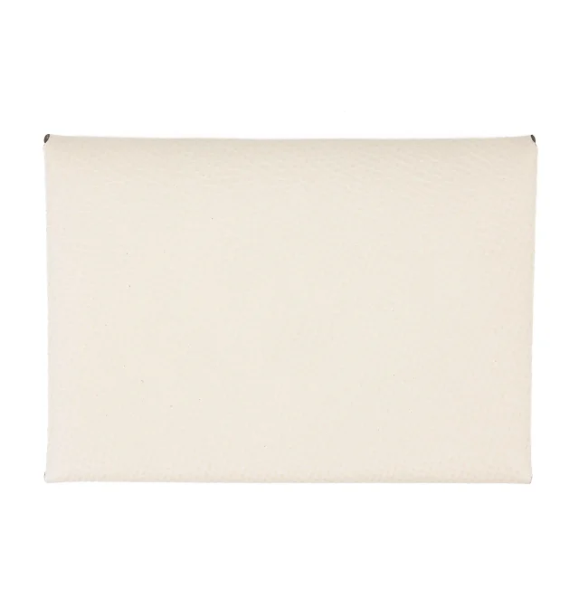 Hermès Calvi Duo card holder Craie (10) in White Epsom leather from Ginza Xiaoma, photo 2 of 4