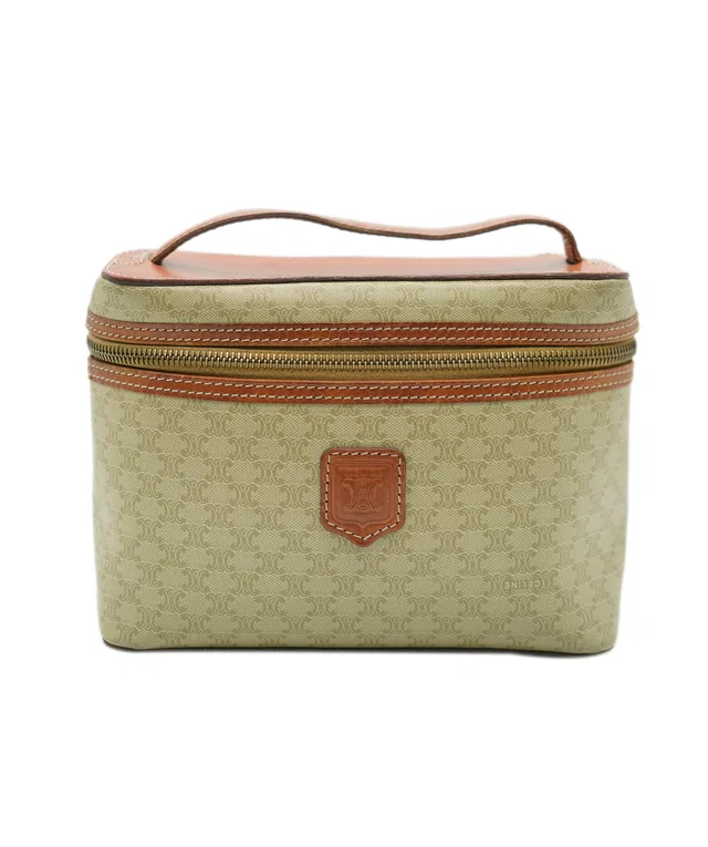 Celine Macadame Vintage Beige Top Handle Bag in Beige Coated canvas from Luxury Promise