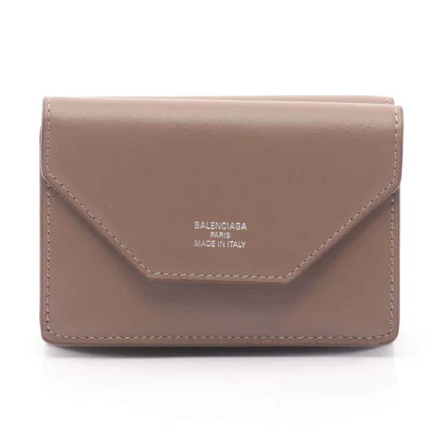 Balenciaga Envelope Leather Tri Fold Wallet in Leather from LuxUness
