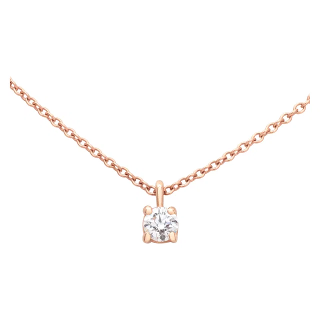 Tiffany & Co. diamond solitare necklace in Pink Rose Gold from Gray And Sons