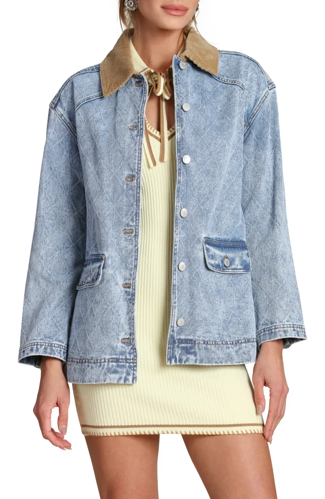 Avec Les Filles Diamond Quilted Denim Barn Jacket from Nordstrom Rack, photo 1 of 1