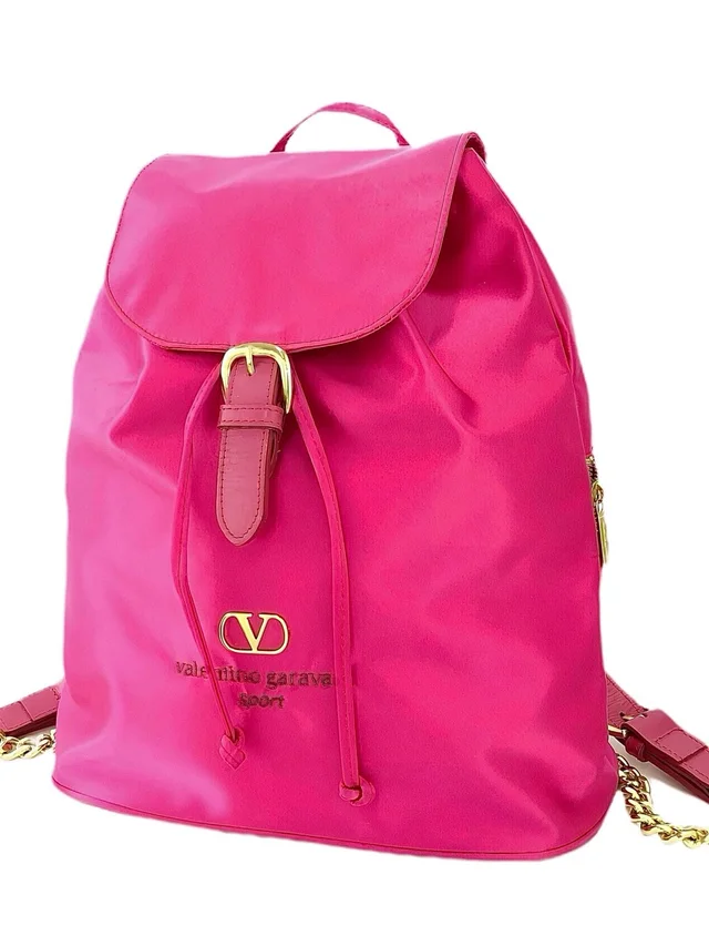 Valentino Garavani Garvani Sport Pink Nylon Backpack in gold|pink Nylon from Poshmark