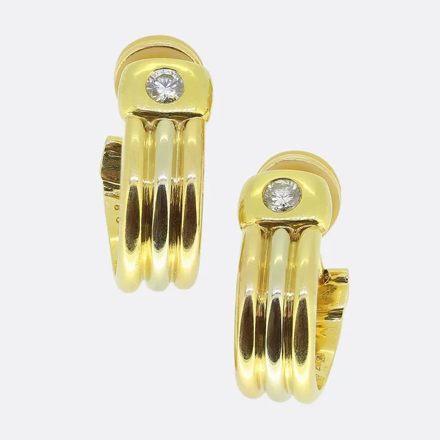 Cartier Trinity Hoop Diamond Earrings from The Vintage Jeweller