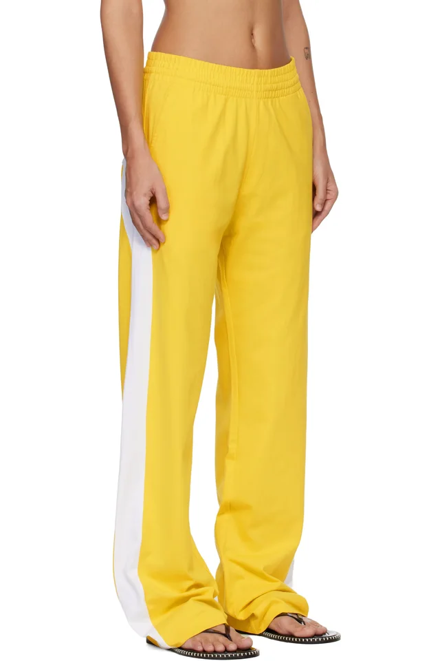 Dries Van Noten Yellow Contrasting Trousers, photo 2 of 4 from SSENSE