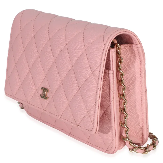 Chanel Light Pink Caviar Wallet On Chain in Pink Caviar leather from Season 2 Consign, photo 2 of 8