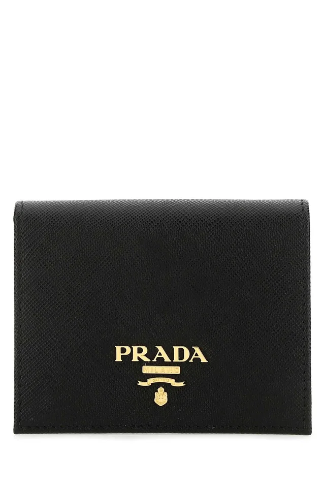 Prada Saffiano Leather Wallet — Black Vitello in Black Saffiano leather from HEWI