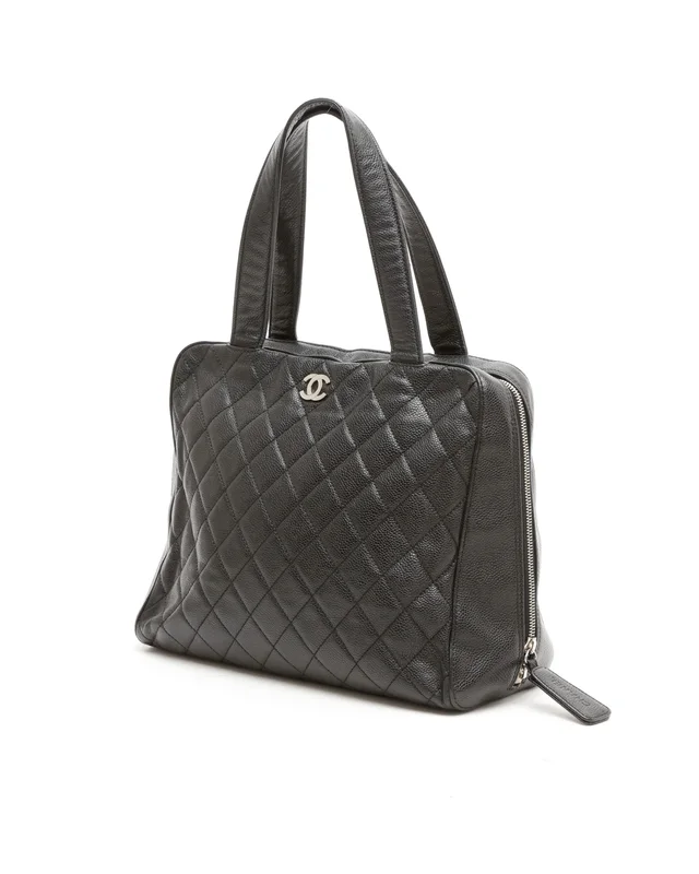 Chanel Vintage Caviar CC Zip Around Bowler Bag in Caviar leather from A Retro Tale, photo 2 of 11