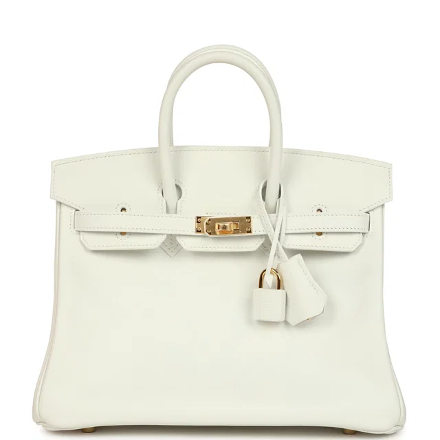 Hermès Birkin 25 New White Swift Gold Hardware in White Swift leather from Madison Avenue Couture