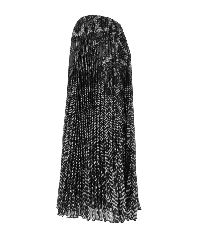 ERMANNO FIRENZE lace-panelled pleated midi skirt, photo 2 of 3 from SENSER