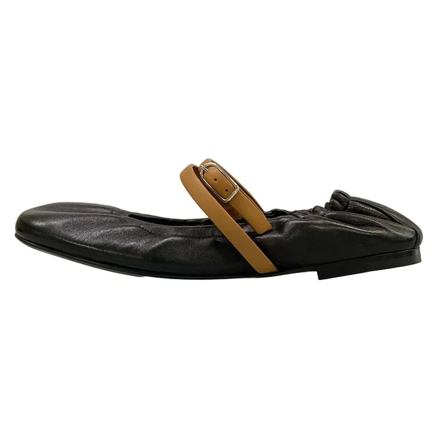 Hermès Flat Shoes Jolie Black Natural Ballet in Black Nappa leather from The Reluxe